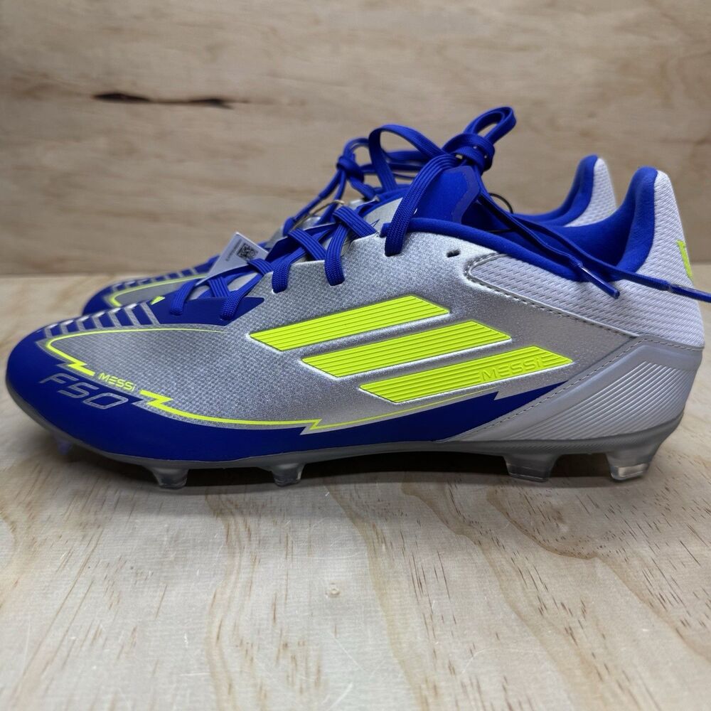 NEW adidas F50 League Messi Firm Ground Soccer Cleats Mens Sz 10 Silver IH0918